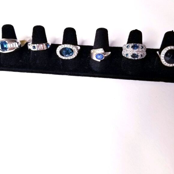 Vintage Silver And Sapphire Ring lot - Picture 2 of 8